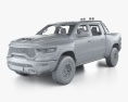 Ram 1500 Crew Cab TRX Mopar Performance Parts с детальным интерьером 2024 3D модель clay render