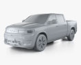 Ram 1500 Crew Cab REV Limited 2024 3D-Modell clay render