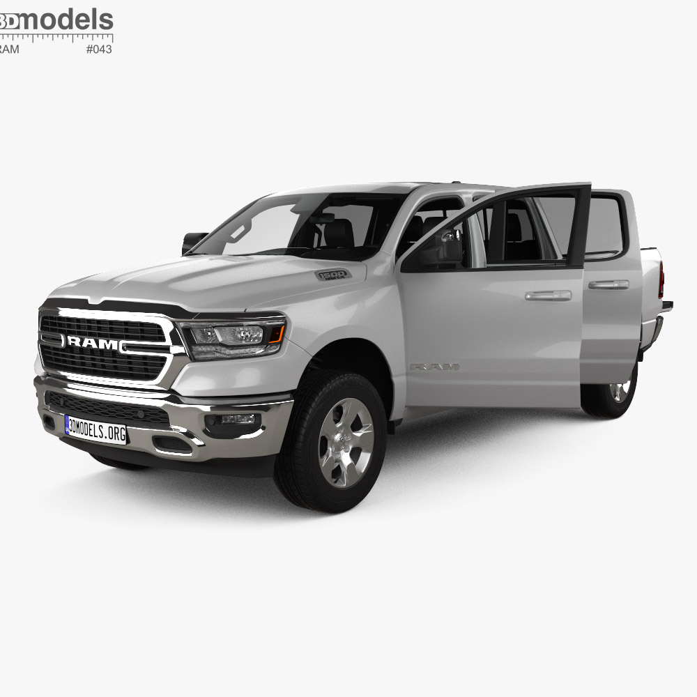 Dodge Ram 1500 Quad Cab Big Horn 6-foot 4-inch Box with HQ interior 2019 3Dモデル
