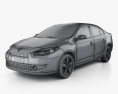 Renault Fluence 2010 3D модель wire render
