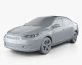 Renault Fluence 2010 3D модель clay render