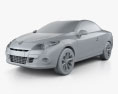 Renault Megane CC 2012 3D-Modell clay render