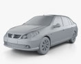 Renault Symbol 2011 3d model clay render