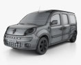 Renault Kangoo Maxi 2014 Modello 3D wire render