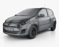 Renault Twingo 2013 3D模型 wire render