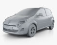 Renault Twingo 2013 3D-Modell clay render
