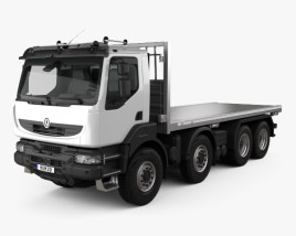 3D model of Renault Kerax Beavertail truck 2013