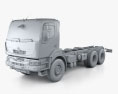 Renault Kerax Chassis 2013 Modèle 3d clay render