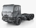 Renault Kerax 트랙터 트럭 2013 3D 모델  wire render