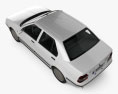 Renault 19 세단 2000 3D 모델  top view