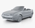 Renault 19 Кабриолет 1988 3D модель clay render