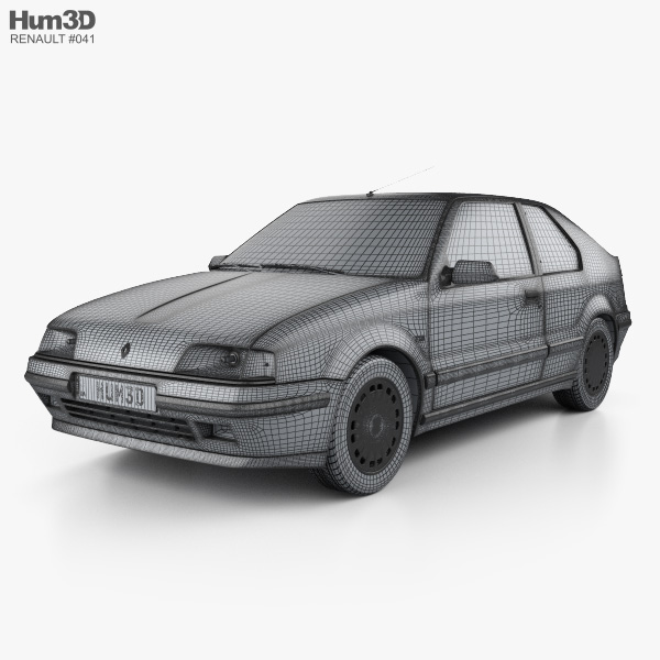 Renault 19 3 puertas hatchback 1988 Modelo 3D - Vehículos on 3DModels