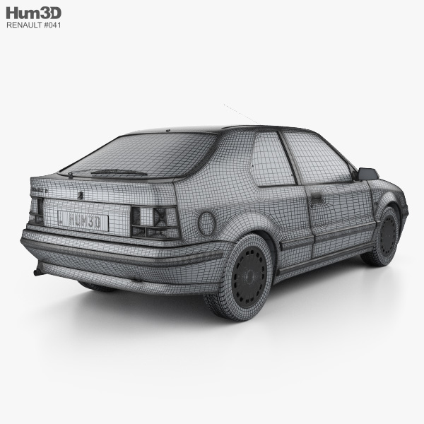 Renault 19 3 puertas hatchback 1988 Modelo 3D - Vehículos on 3DModels