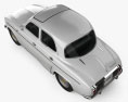 Renault Ondine (Dauphine) 1956-1967 3D模型 顶视图