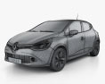 Renault Clio IV 2016 3D 모델  wire render
