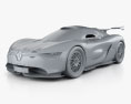 Renault Alpine A110-50 2014 3D模型 clay render