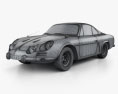 Renault Alpine A110 1970 3Dモデル wire render