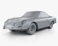 Renault Alpine A110 1970 3Dモデル clay render
