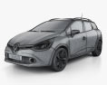 Renault Clio IV Estate 2016 3d model wire render