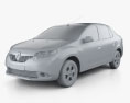 Renault Symbol (Logan) 2015 3D-Modell clay render