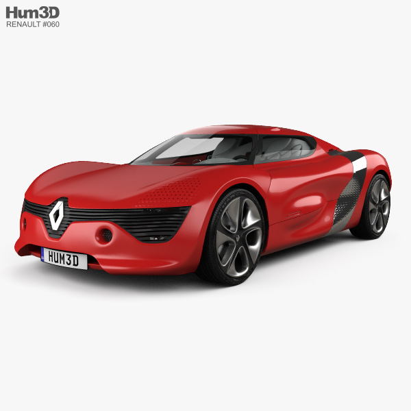Renault DeZir 인테리어 가 있는 2015 3D 모델 