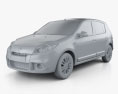 Renault Sandero (BR) 2014 3D-Modell clay render