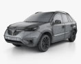 Renault Koleos 2016 3D 모델  wire render