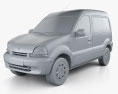 Renault Kangoo 2007 3d model clay render