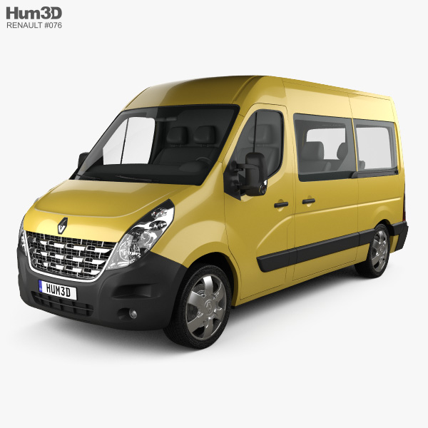 Renault Master Passenger Van 2014 3D-Modell