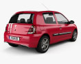 Renault Clio Mercosur Sport 3 puertas hatchback 2013 Modelo 3D vista trasera