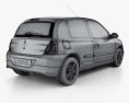 Renault Clio Mercosur Sport 3 portas hatchback 2013 Modelo 3d