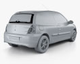 Renault Clio Mercosur Sport 3 puertas hatchback 2013 Modelo 3D