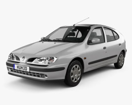 3D model of Renault Megane 5门 掀背车 1995
