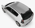 Renault Sandero GT Line 인테리어 가 있는 2015 3D 모델  top view