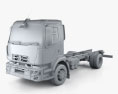 Renault D 14 Chassis Truck 2016 3d model clay render