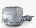 Renault D 7.5 Fahrgestell LKW 2016 3D-Modell clay render