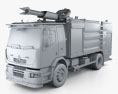 Renault Premium Lander Fire Truck 2014 3d model clay render