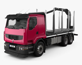3D model of Renault Premium Lander Logging Truck 2014