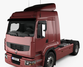 3D model of Renault Premium Route Tractor Truck 2014