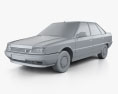 Renault 21 1994 3D-Modell clay render