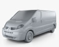 Renault Trafic Passenger Van LWB 2014 3d model clay render