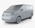 Renault Trafic Passenger Van 2017 3D-Modell clay render