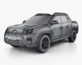 Renault Duster Oroch Concept 2018 3d model wire render