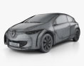 Renault Eolab 2015 3D模型 wire render