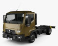 Renault D 7.5 Chassis Truck with HQ interior 2016 3d model