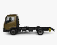 Renault D 7.5 Chassis Truck with HQ interior 2016 3d model side view