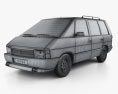 Renault Espace 1991 3d model wire render