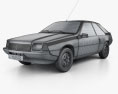 Renault Fuego 1980 3Dモデル wire render