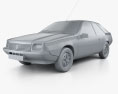 Renault Fuego 1980 3D模型 clay render