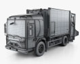 Renault Access Garbage Truck 2013 3d model wire render